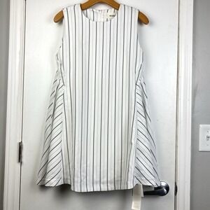 Snidel NWT One Size Striped Badydoll Sleeveless White Mini Summer Dress Nautical